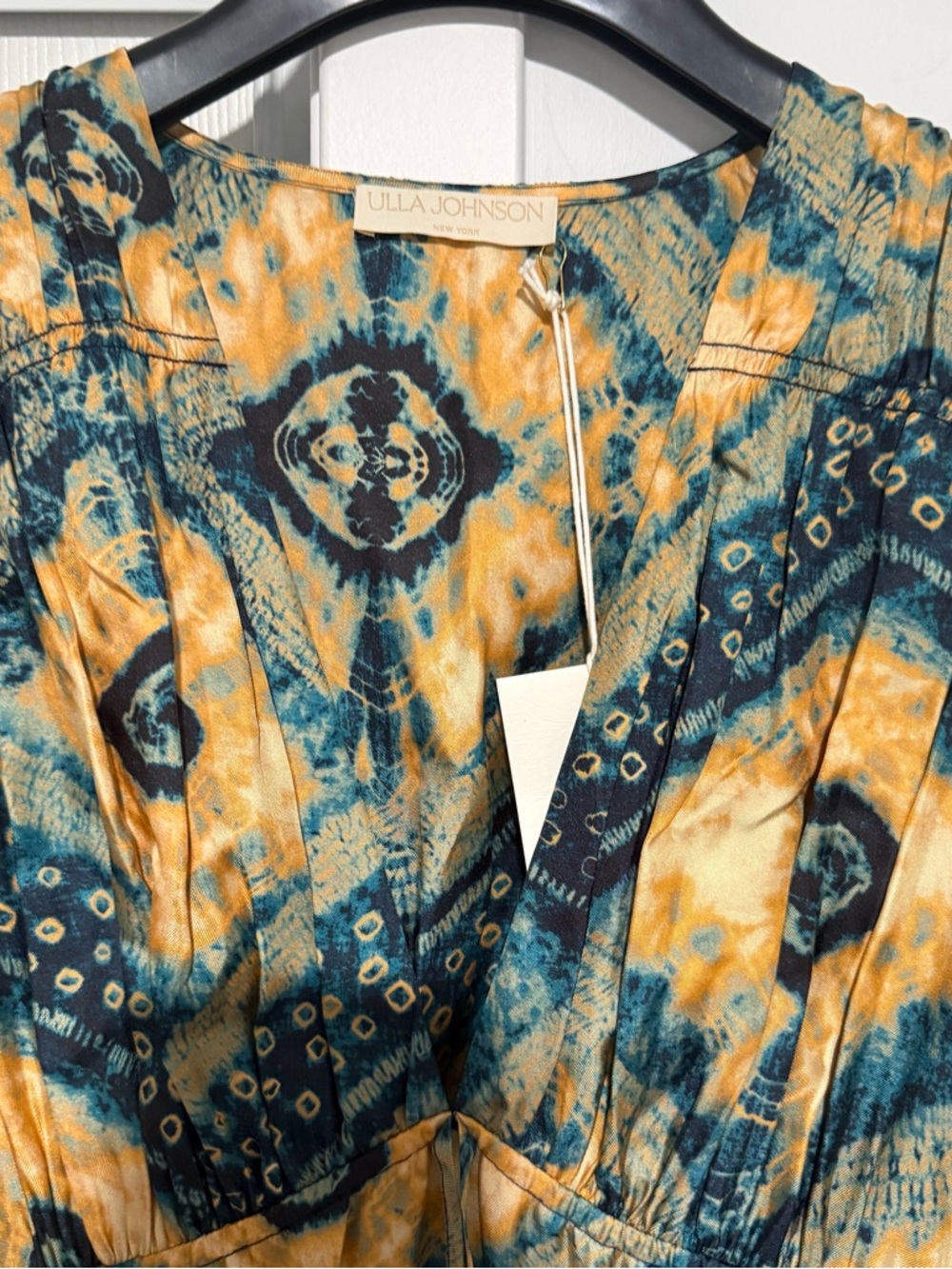Ulla Johnson Women’s Zita Ruffled Silk Twill Mini Dress Constellation Size 6 - Picture 3 of 10